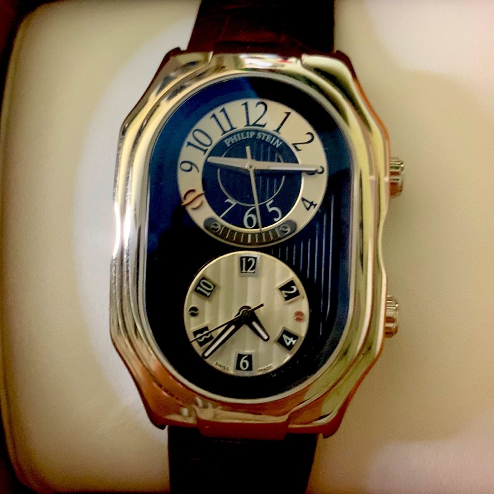 Mens Philip Stein Watch. Swiss made. Rarely used. Like almost brand new.